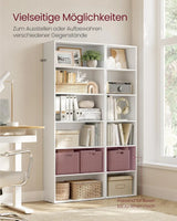 Bücherregal 6-stöckig Offenes Standregal Wolkenweiss, 24 x 60 x 178,5 cm von Songmics