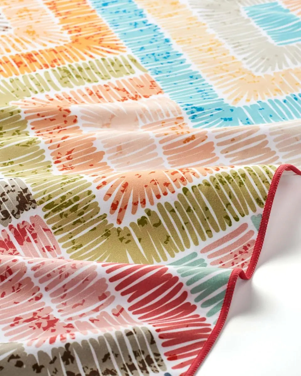 Strandtuch XXL Mikrofaser schnelltrocknendes Badetuch 160x90cm Squares von guteszeug.ch