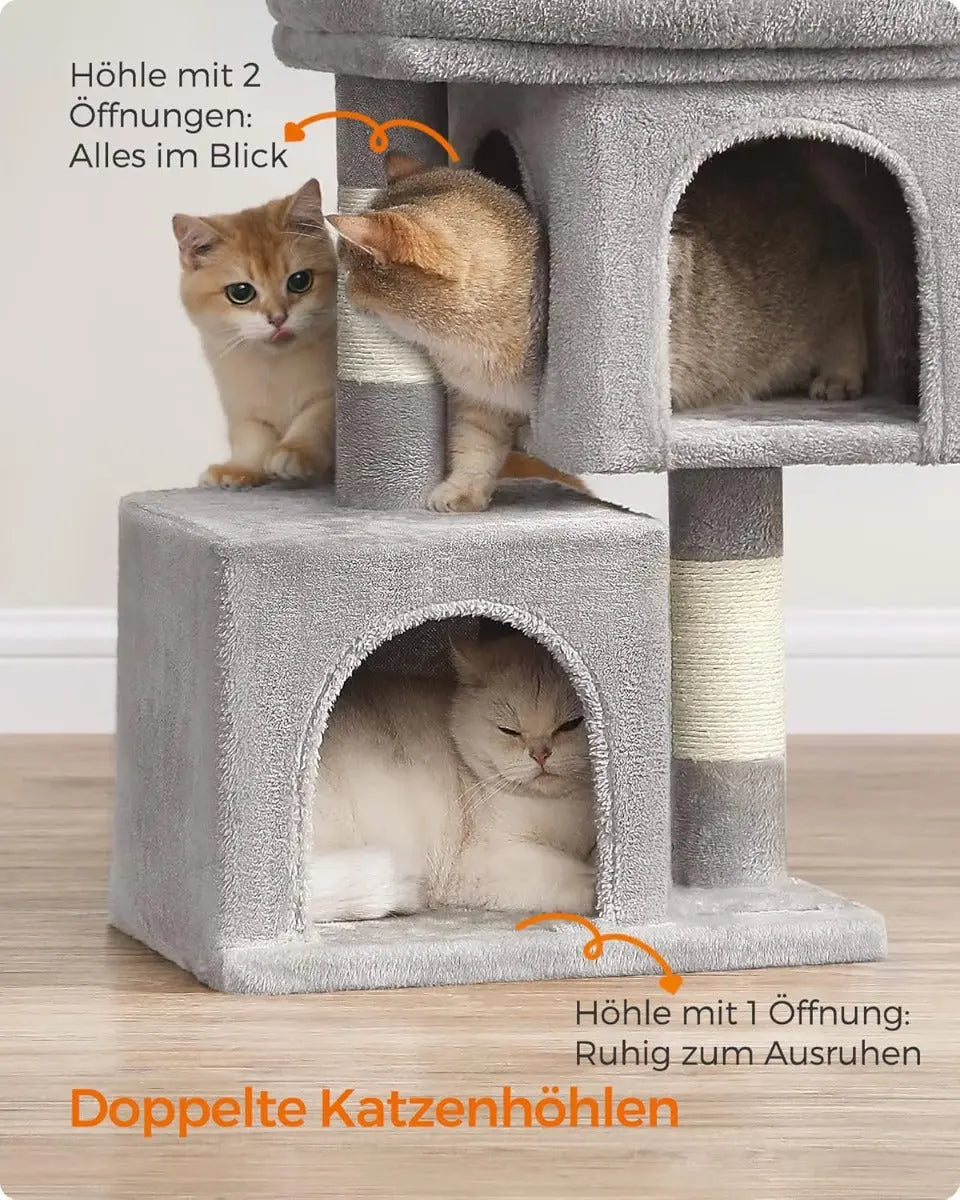 Katzenbaum Klein 67cm Sisalstämme Hellgrau von Songmics