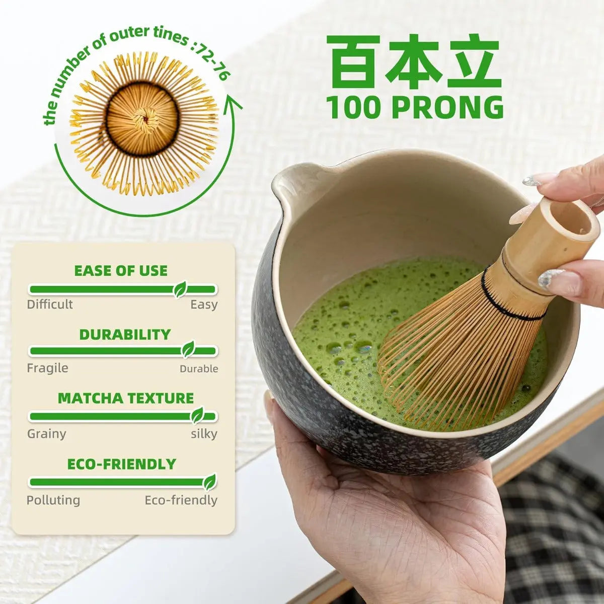 Matcha Set Obsidian mit Ausgiessschale 7-tlg. von TEANAGOO