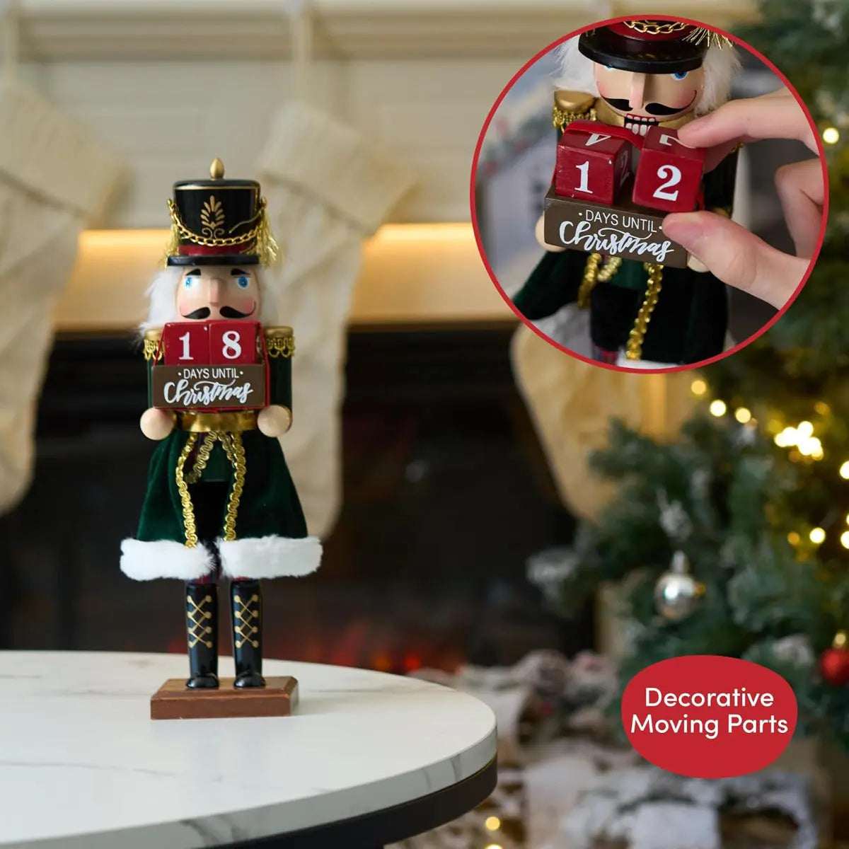 Weihnachts-Nussknacker Soldat Countdown 30cm von Twiddlers