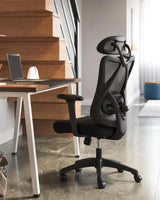 Bürostuhl Ergonomisch Computerstuhl Höhenverstellbar Schwarz von Songmics