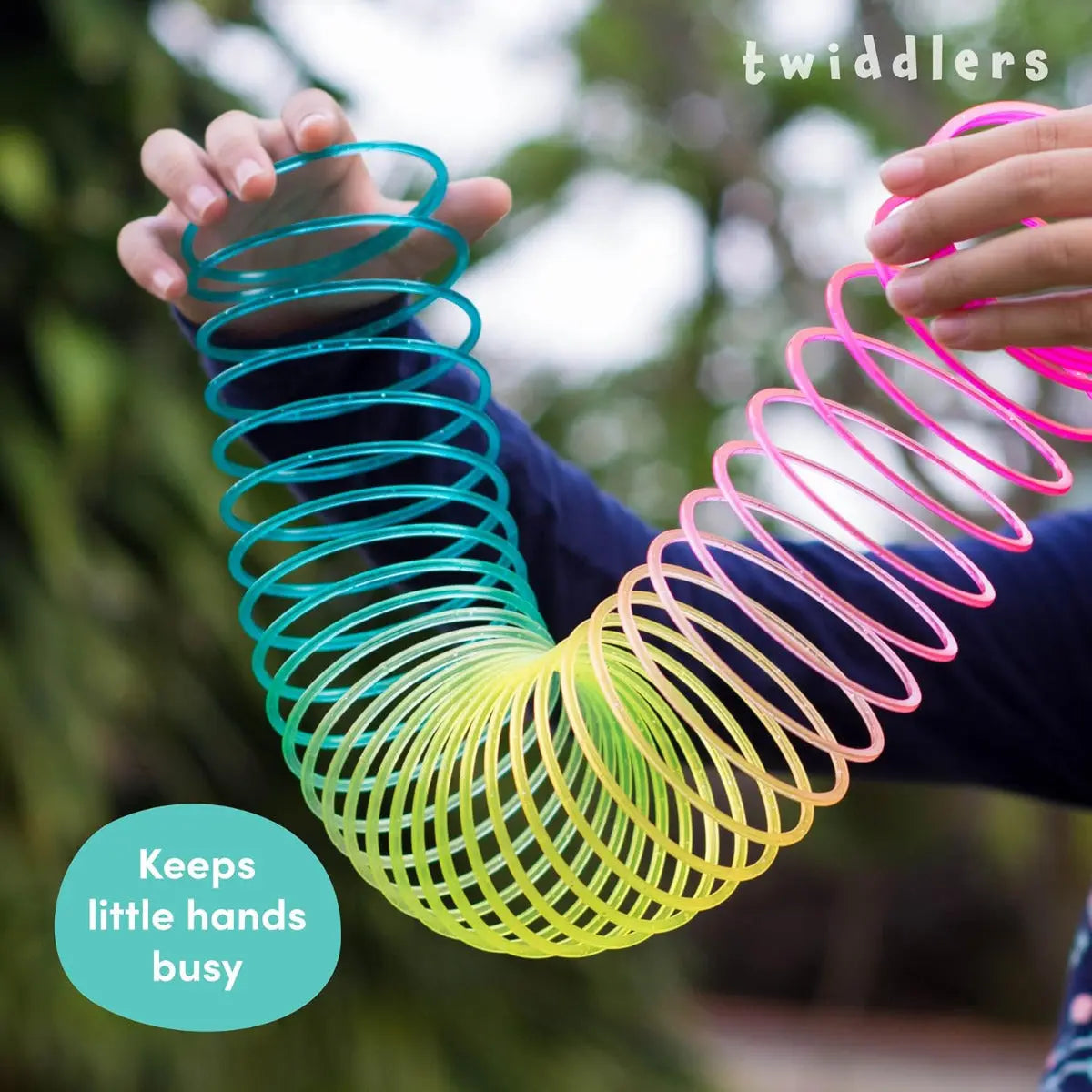 Springfeder Rainbow Spirals Slinky Toy 3 Stück von Twiddlers