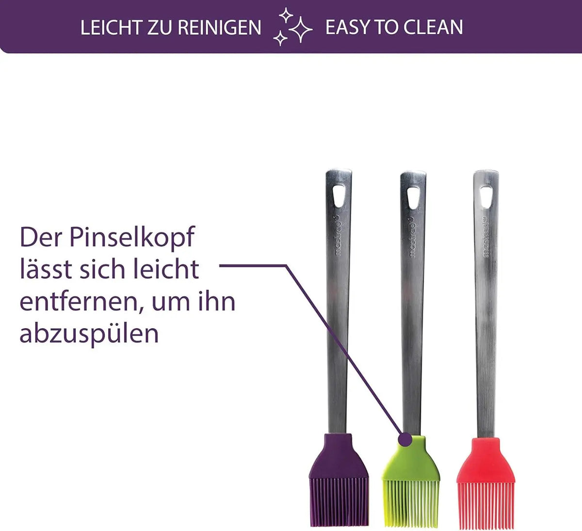 Backpinsel Edelstahl grün von Mastrad