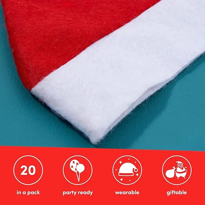 Santa Mütze rot 20 Stück von Twiddlers