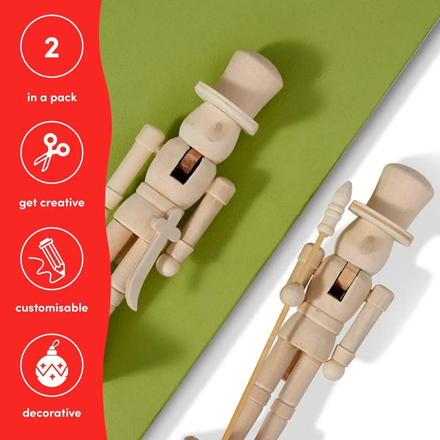 Weihnachts-Nussknacker Painting Set 2 Stück von Twiddlers