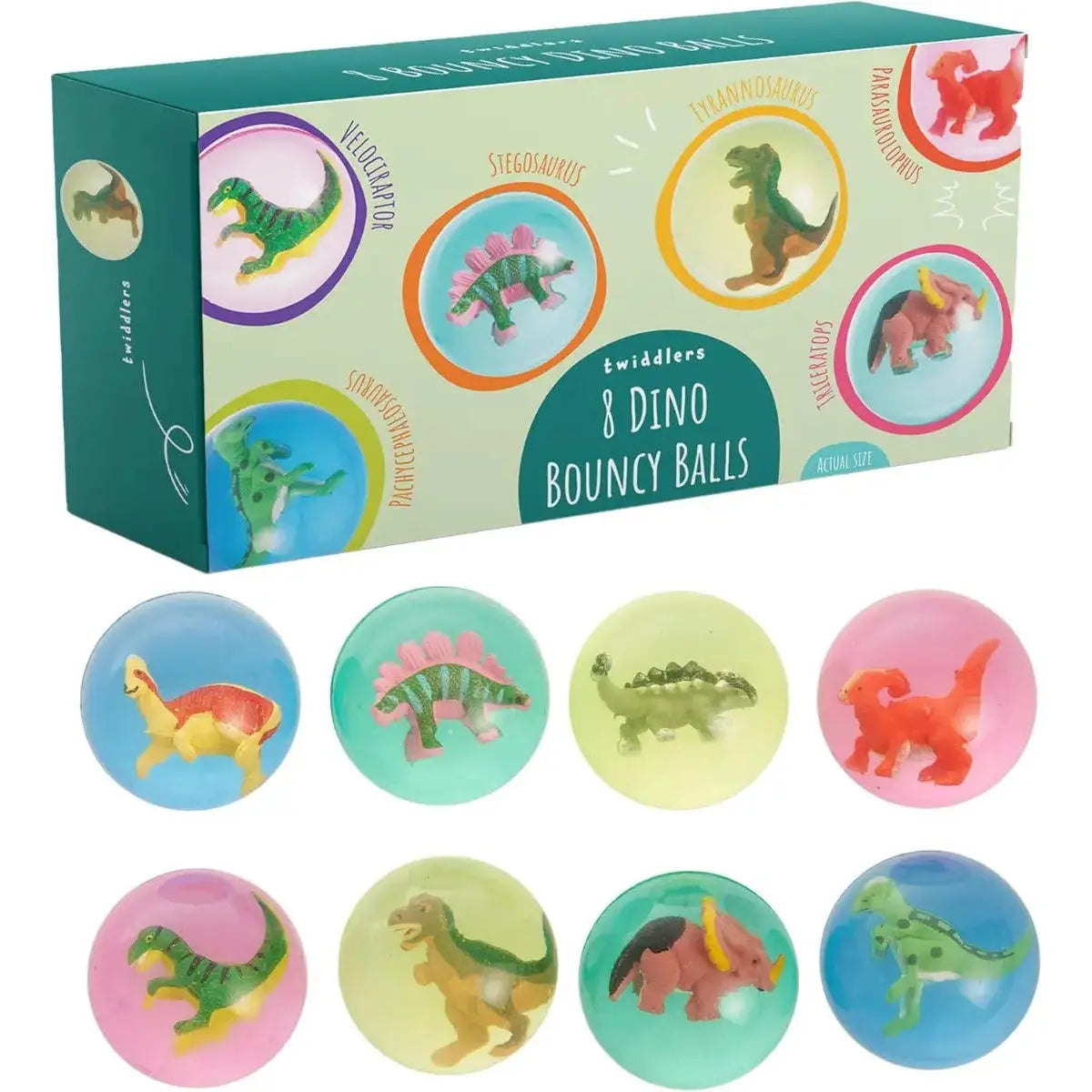 Gummiball Dinosaurier 8 Stück von Twiddlers