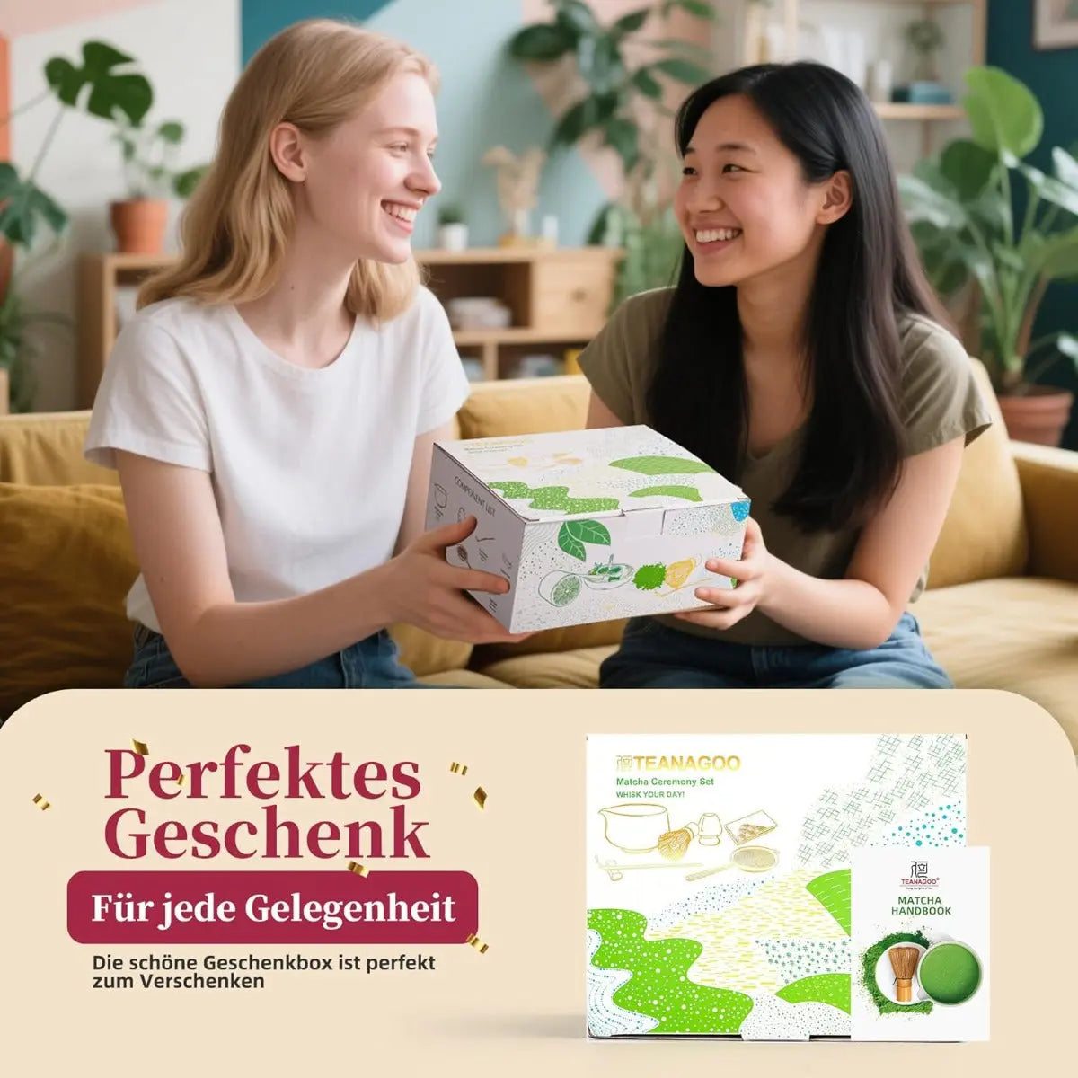 Matcha Set Grün Berg mit Ausgiessschale 7-tlg. von TEANAGOO
