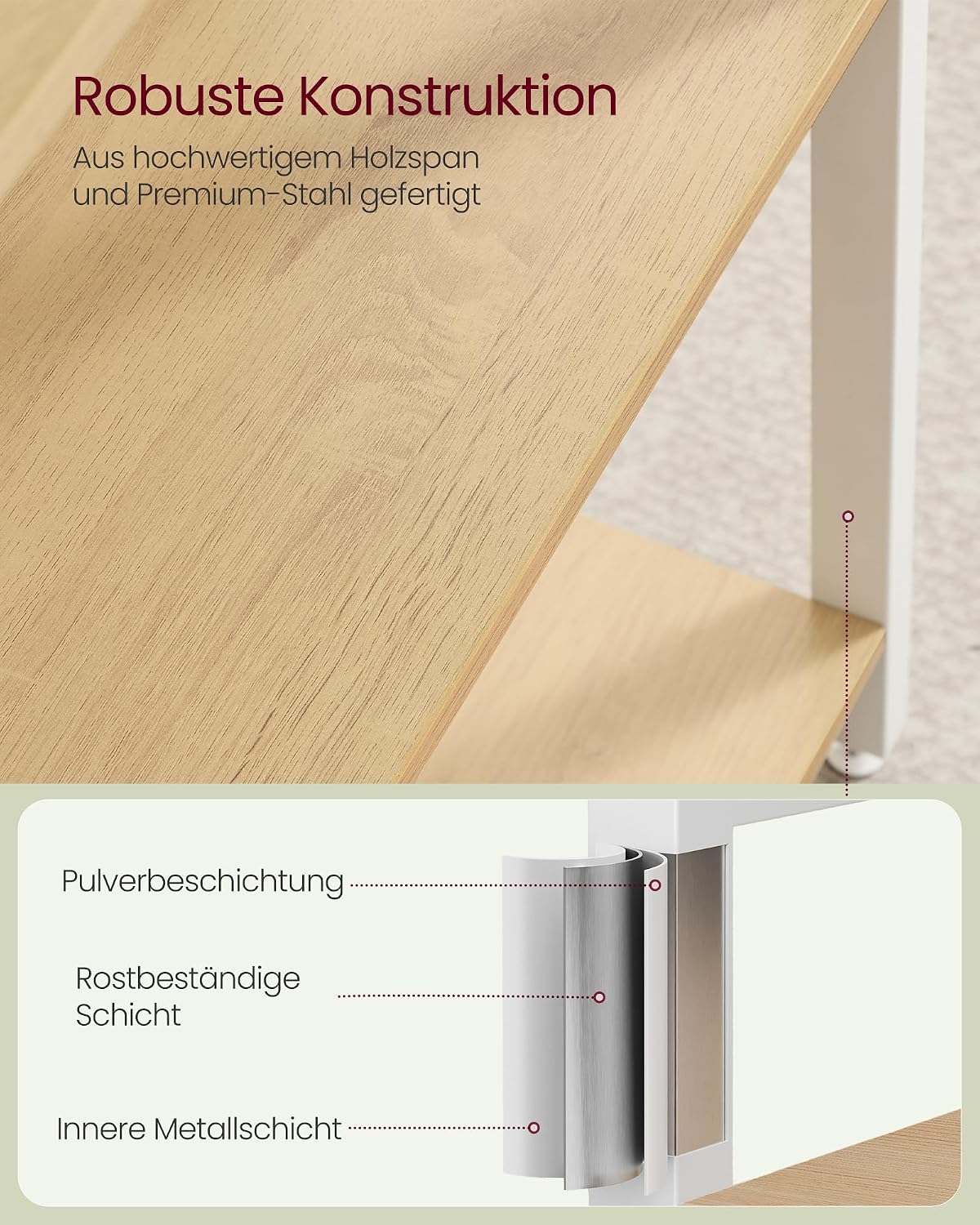 Bücherregal 14 Ablagen 158x24x166 cm Eiche Weiss von Songmics