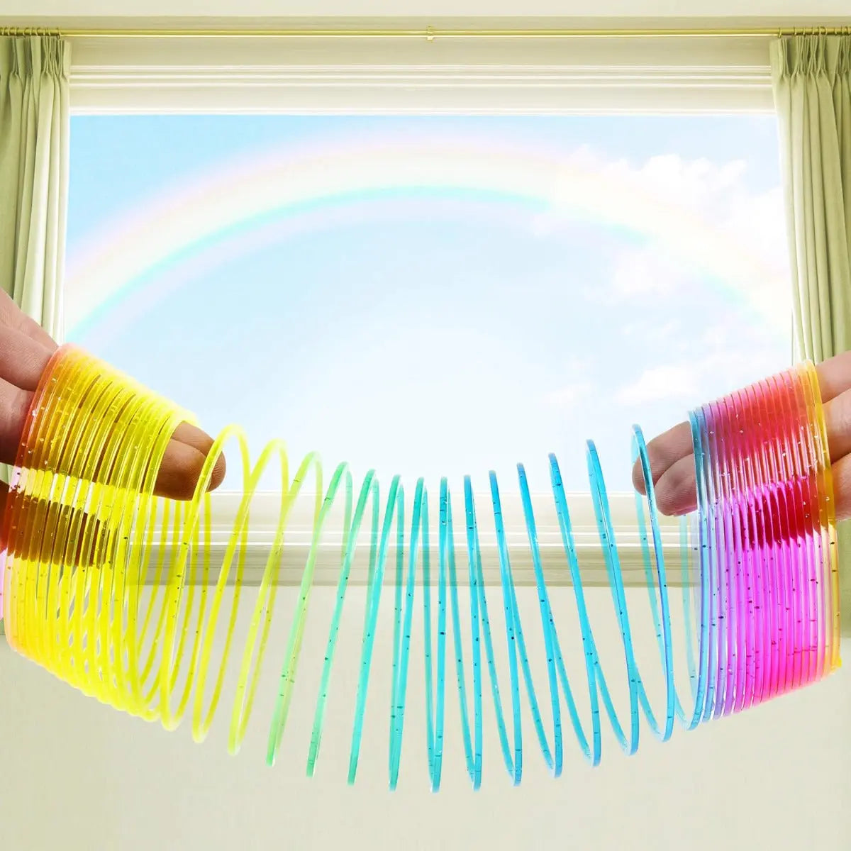 Springfeder Rainbow Spirals Slinky Toy 3 Stück von Twiddlers