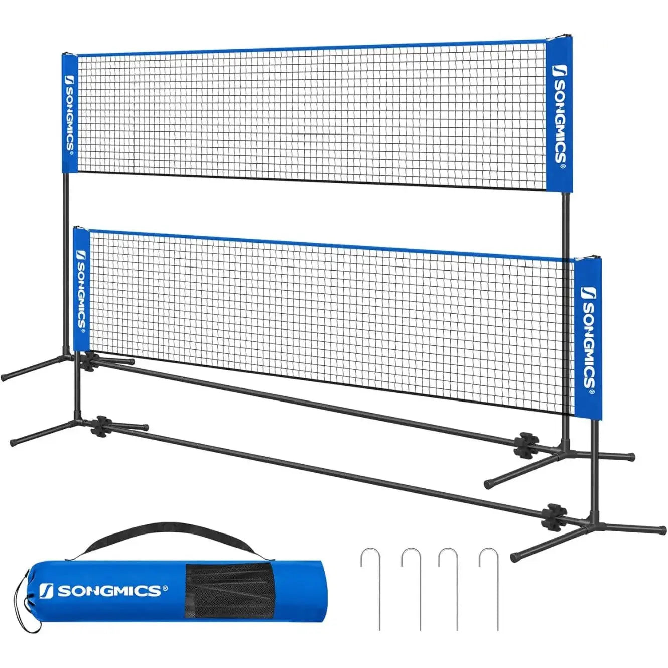 Badminton Netz Set 4 Meter Portabel von Songmics