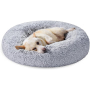 Hundebett Donut 80x80x20 cm Wolkengrau Memory Foam von Songmics