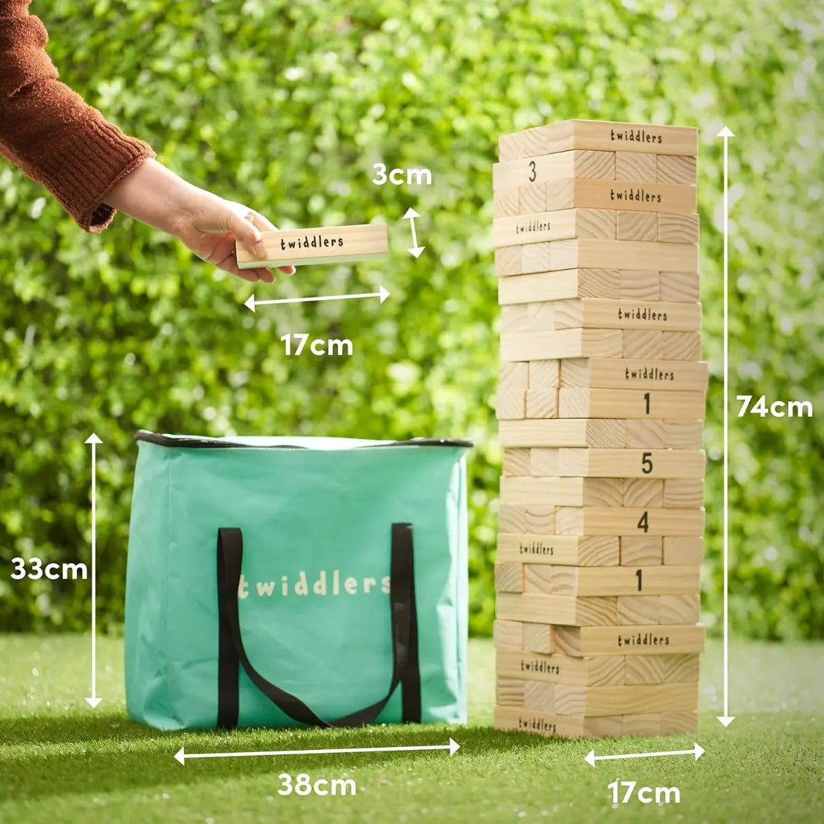 Wackelturm Spiel Gross 74 cm von Twiddlers