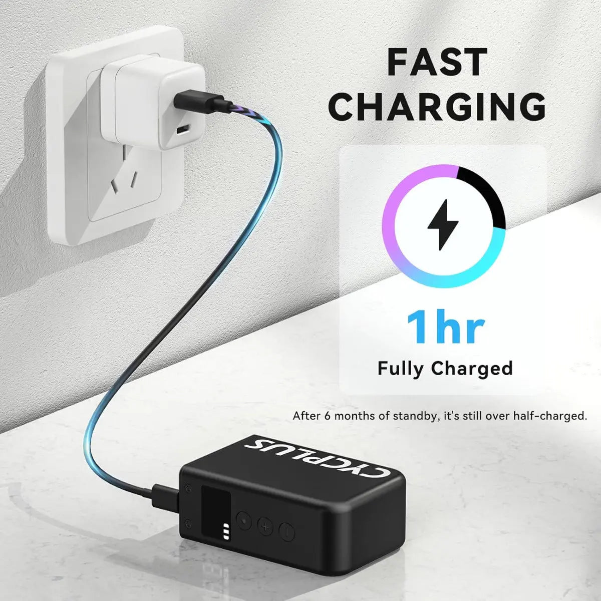 Fahrradpumpe AS2Max Elektrisch Mini Kompressor Akku von Cycplus