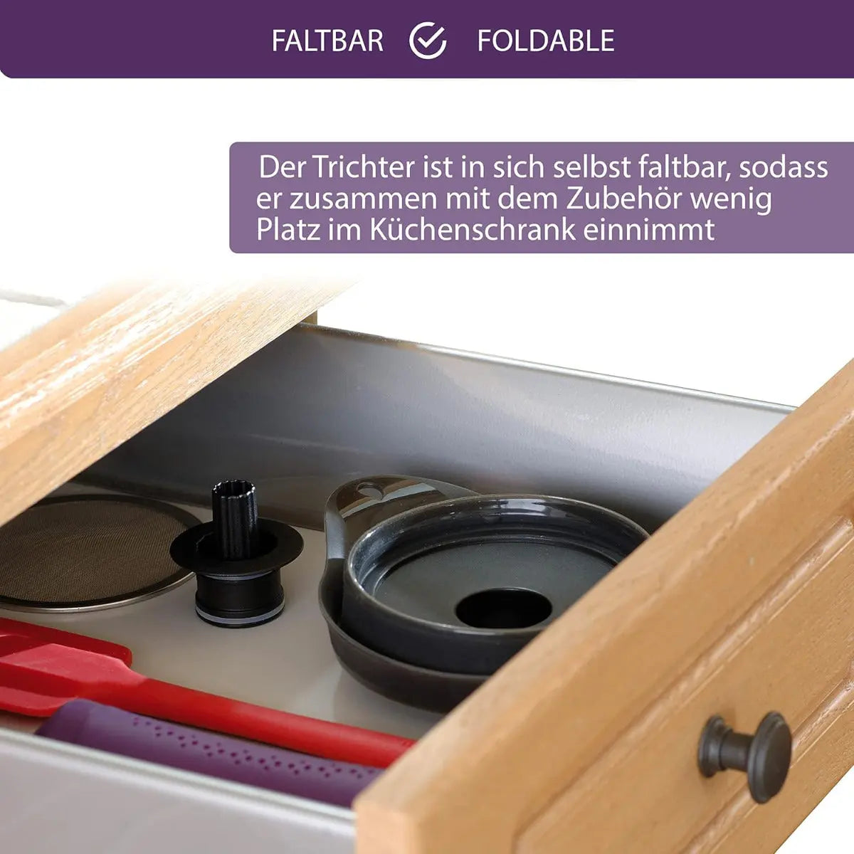 Trichter faltbar Silikon von Mastrad