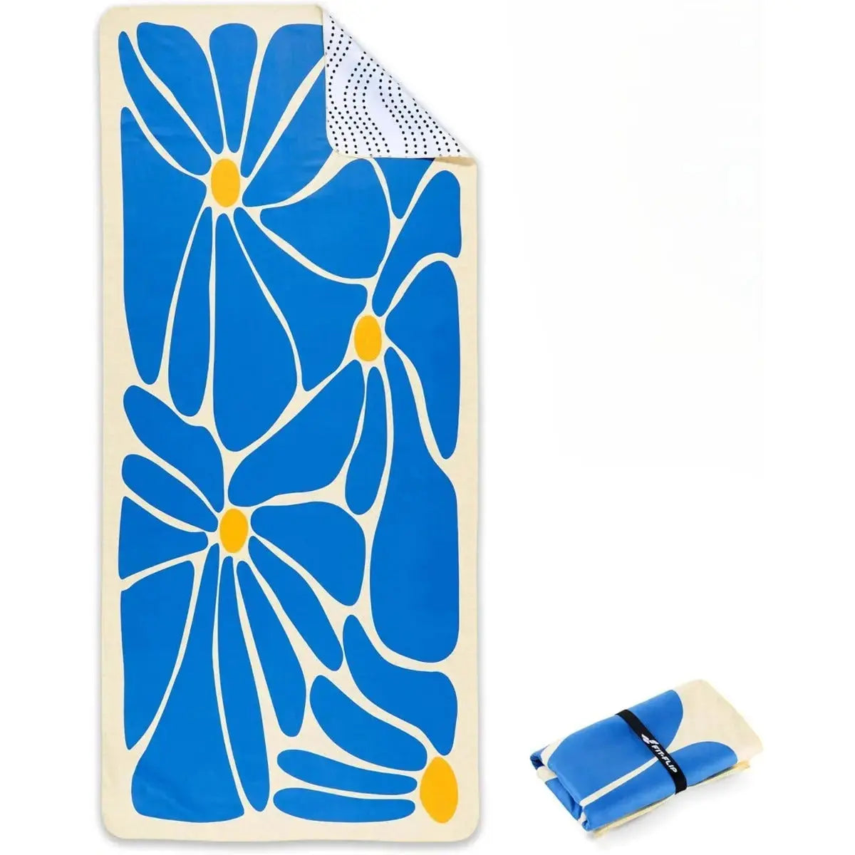 Strandtuch XXL Mikrofaser schnelltrocknendes Badetuch 200x90cm Groovy Flowers von guteszeug.ch
