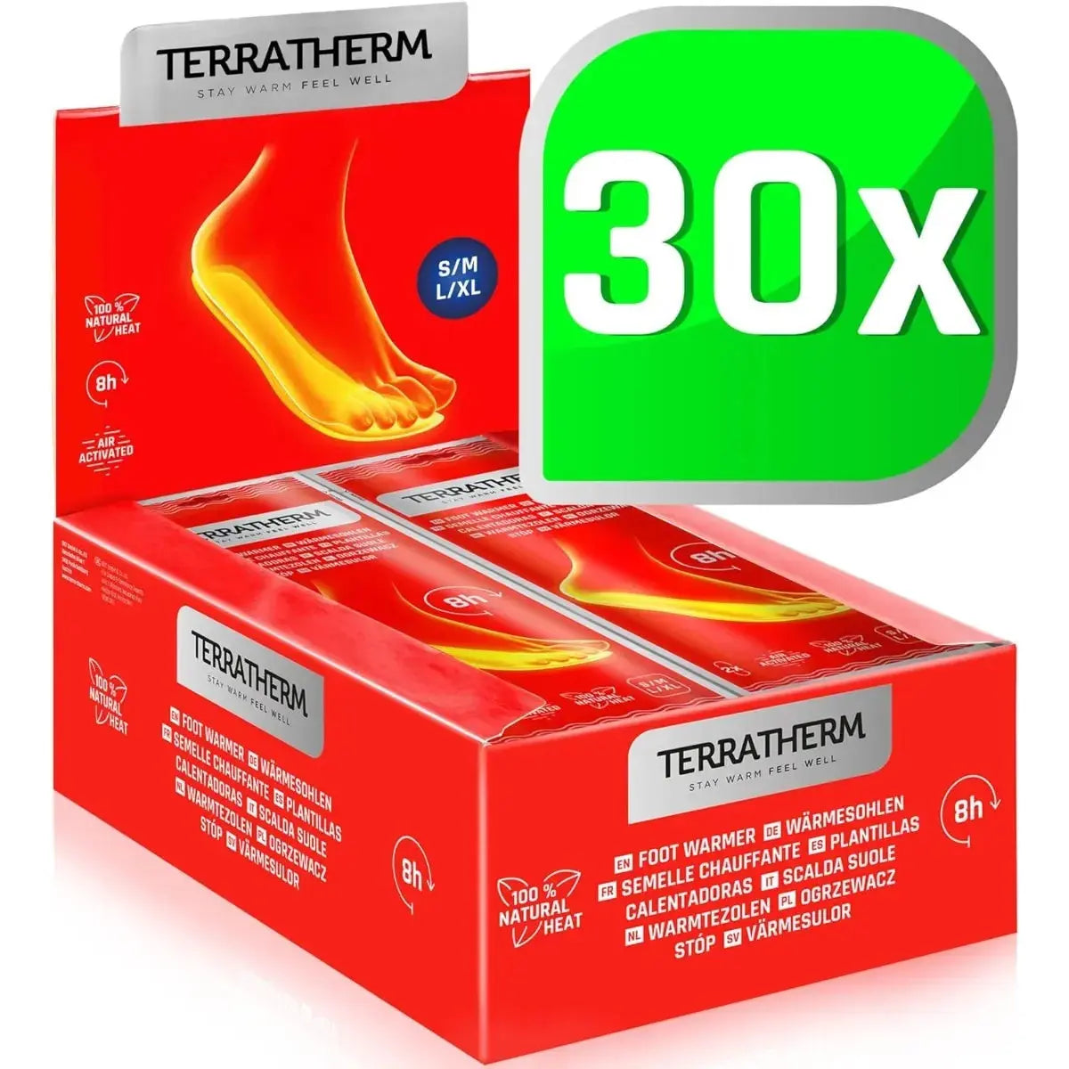 Wärmesohlen 30 Paar Grösse XL von TerraTherm