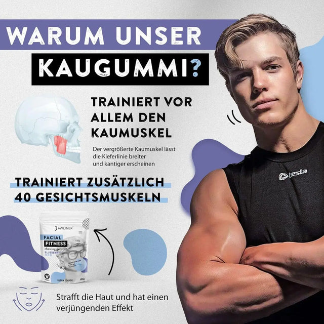 Fitness Blueberry Chewing Gum 100g Pack von JAWLINER