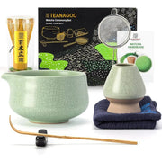 Matcha Set Hellgrün mit Ausgiessschale 7-tlg. von TEANAGOO
