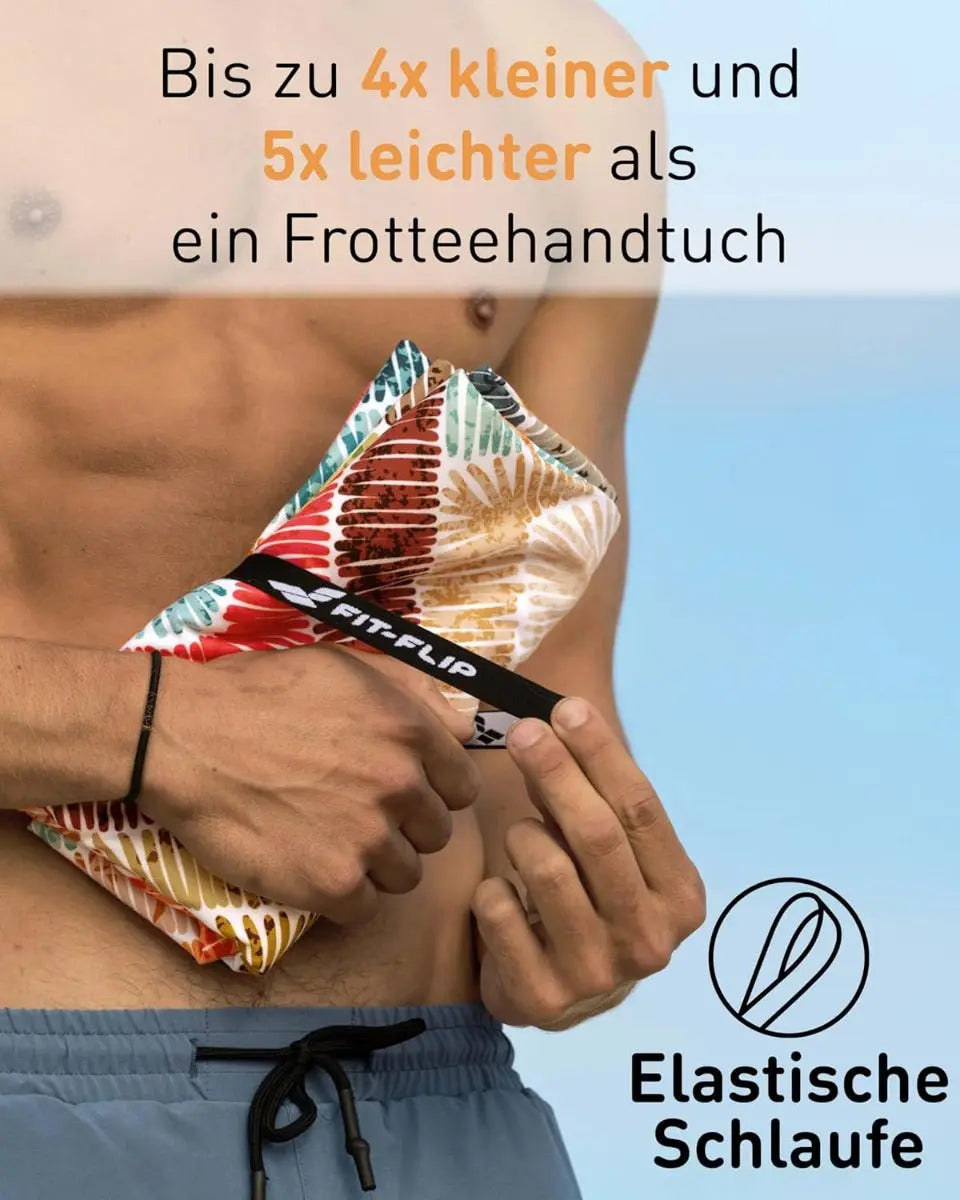 Strandtuch XXL Mikrofaser schnelltrocknendes Badetuch 200x90cm Squares von guteszeug.ch