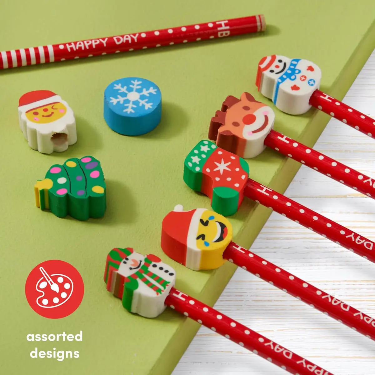 Bleistift mit Radiergummi Weihnachten 50 Stück von Twiddlers