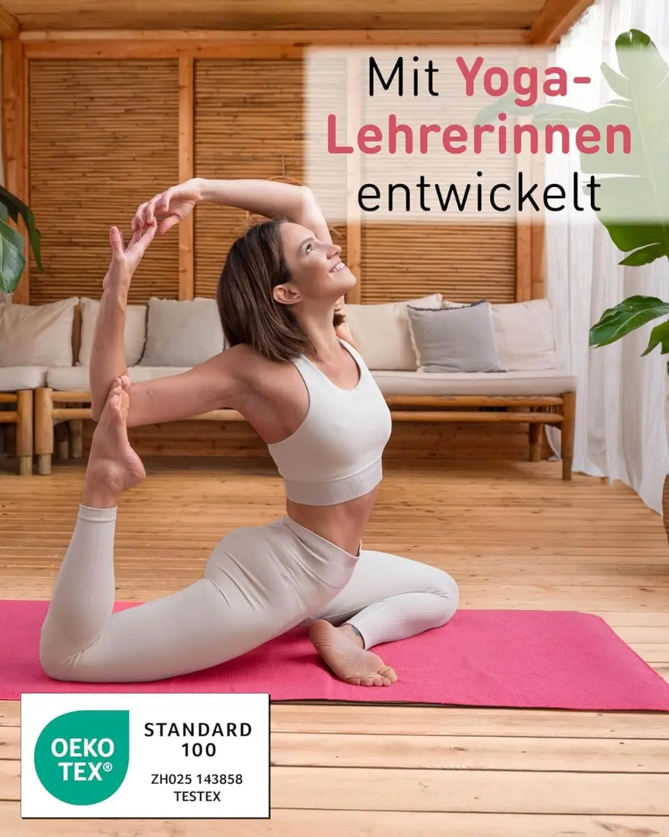 Yoga Handtuch Mikrofaser rutschfest mit Noppen Yogatuch Himbeere von guteszeug.ch