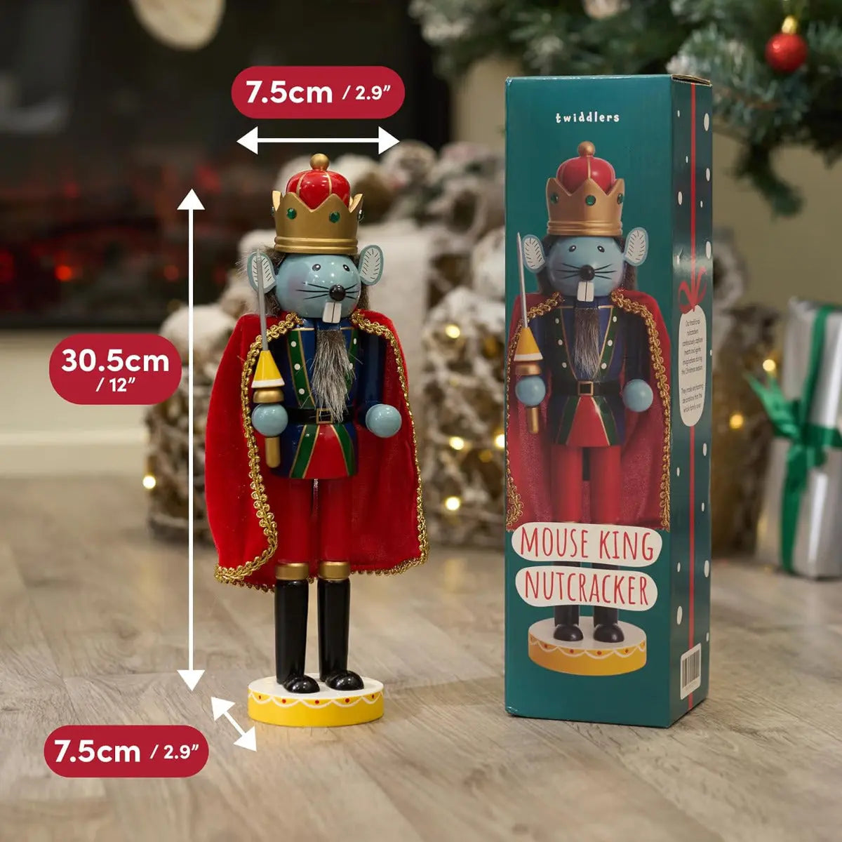 Weihnachts-Nussknacker Maus 30cm von Twiddlers