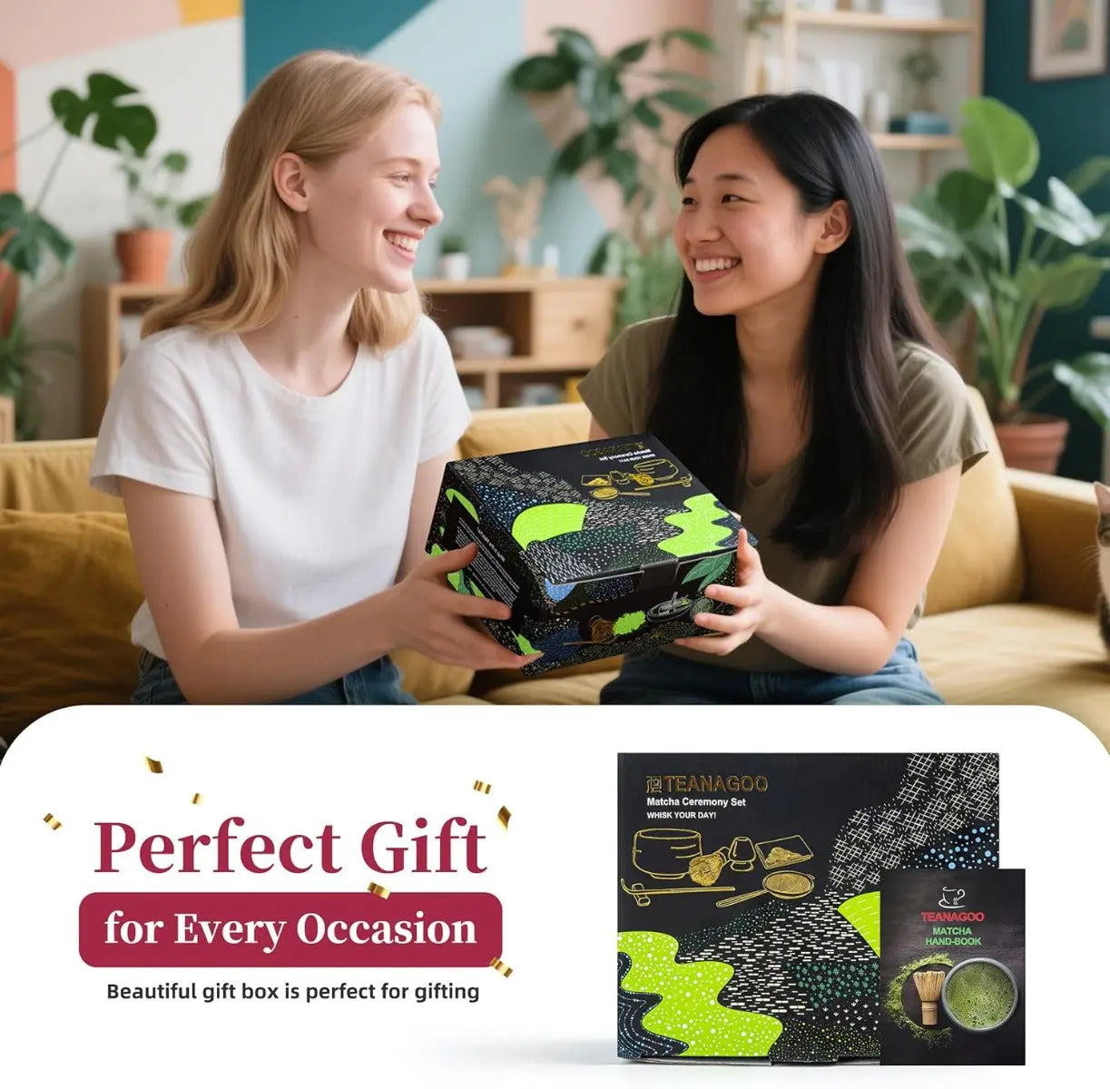 Matcha Set Hellgrün mit Ausgiessschale 7-tlg. von TEANAGOO
