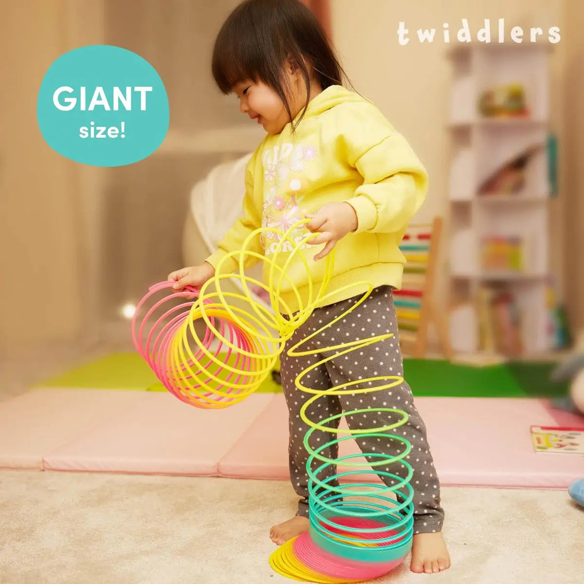 Springfeder Rainbow Spirals Slinky Toy XL von Twiddlers