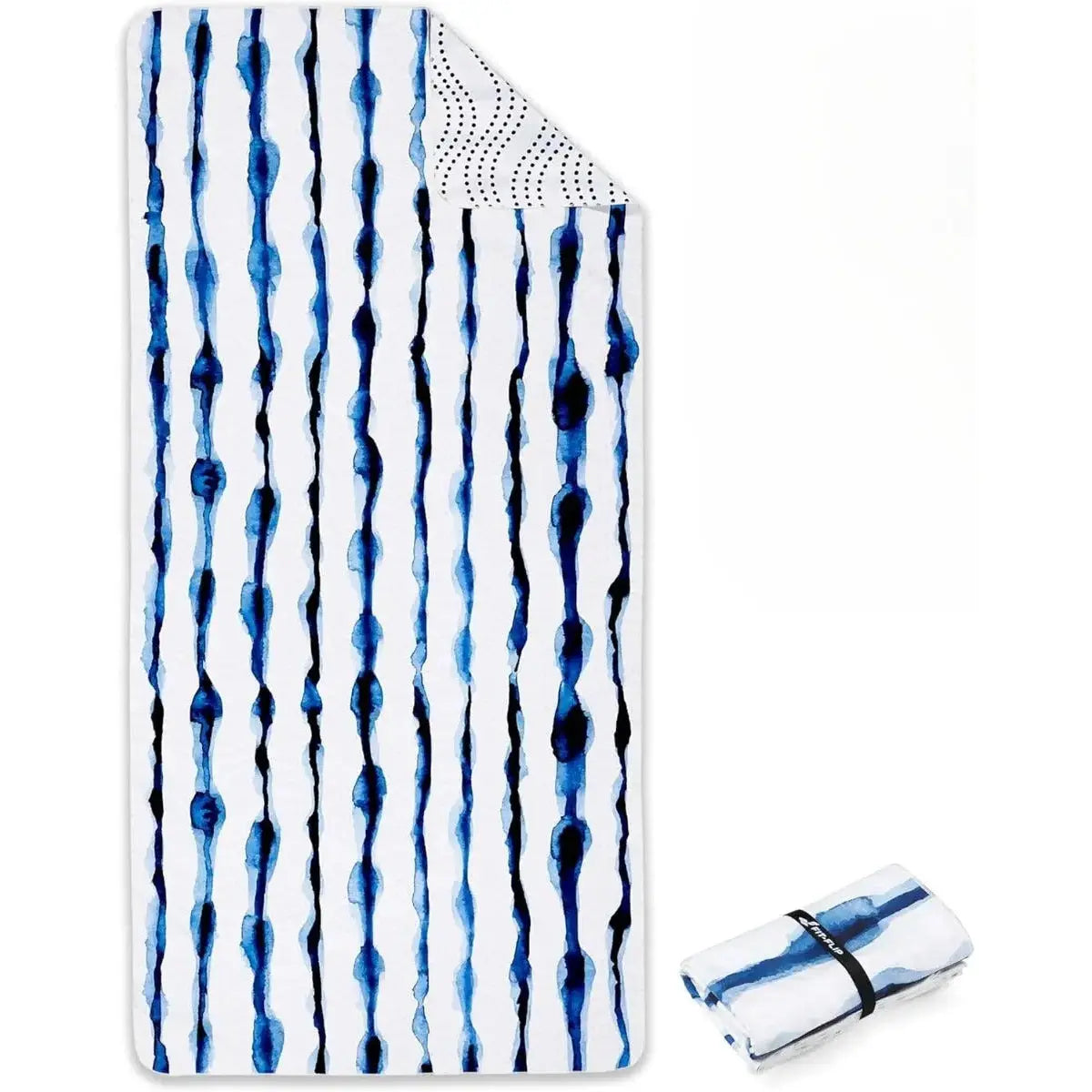 Strandtuch XXL Mikrofaser schnelltrocknendes Badetuch 160x90cm Batikstripes von guteszeug.ch