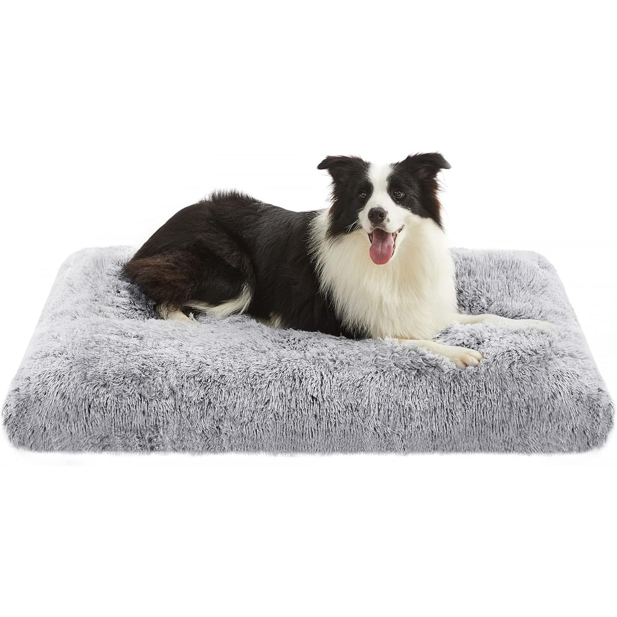 Hundebett 110x73x10 cm Hundematte Kissen Hellgrau von Songmics