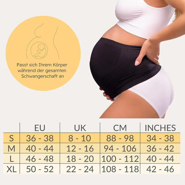 Stützband für Schwangere Schwarz XL von Carriwell