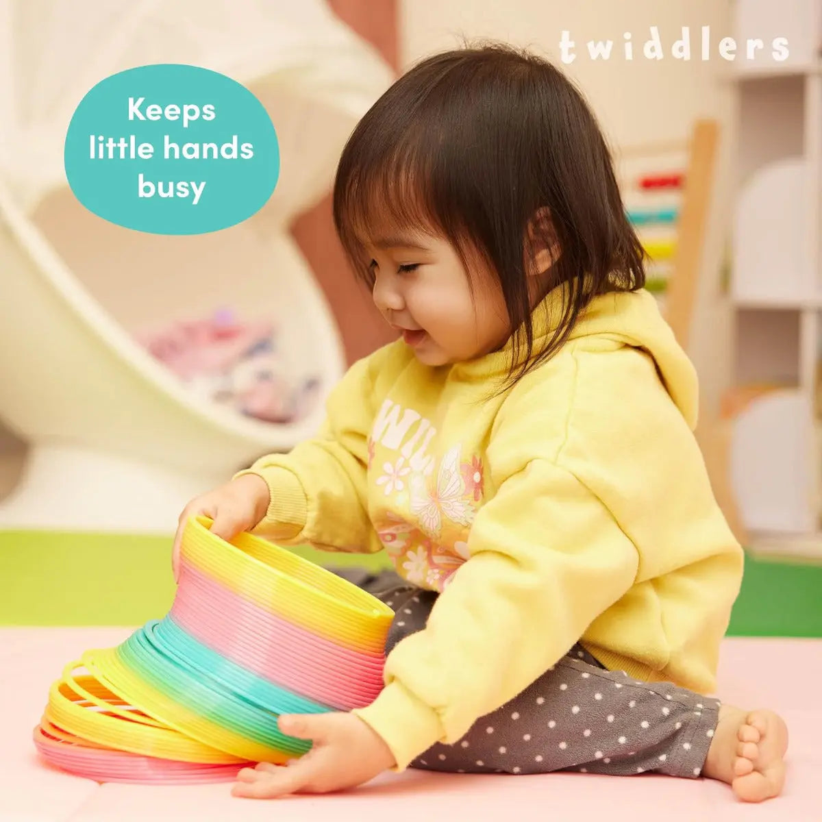 Springfeder Rainbow Spirals Slinky Toy XL von Twiddlers