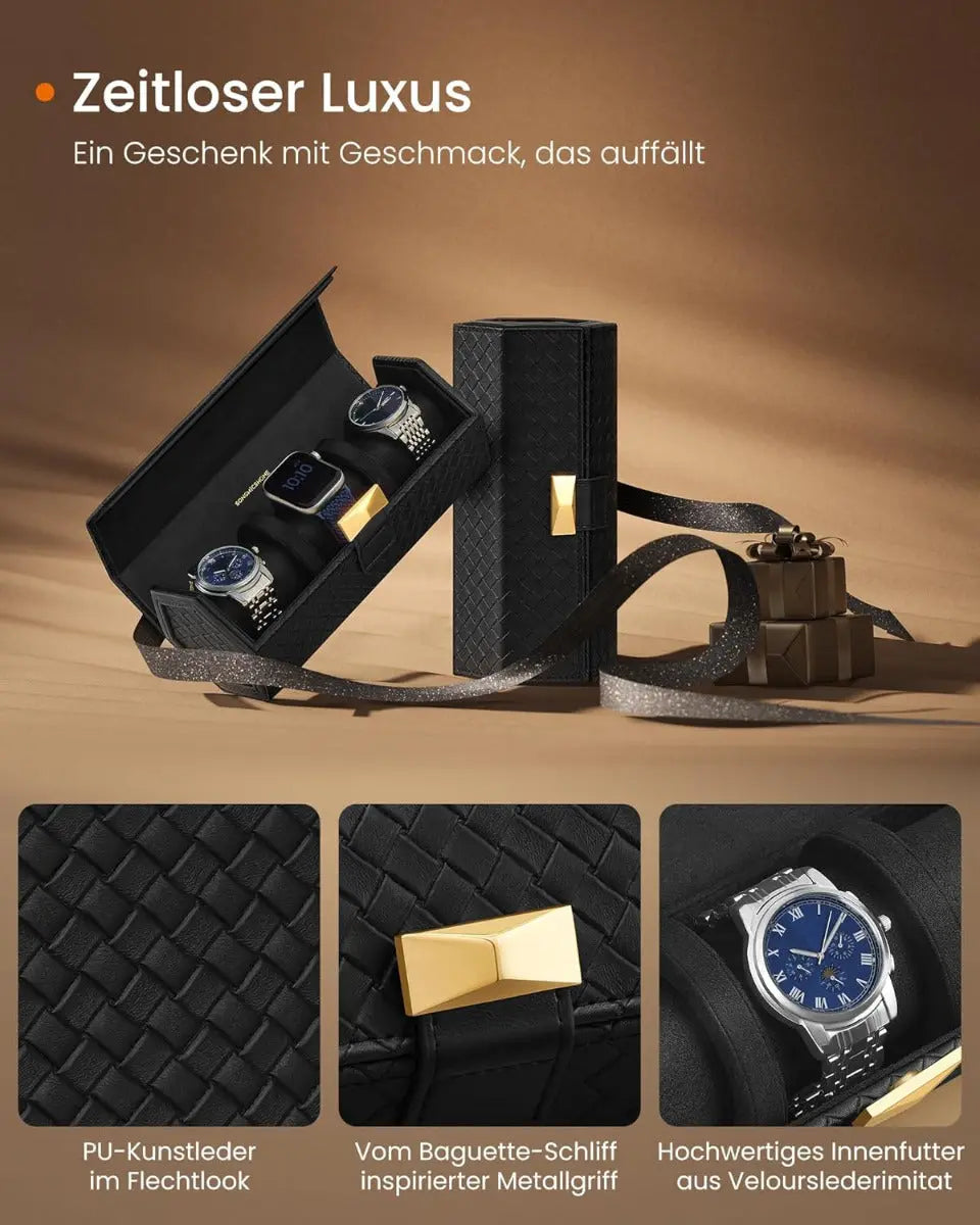 Uhren Aufbewahrung Box für 3 Uhren Hexagon von Songmics