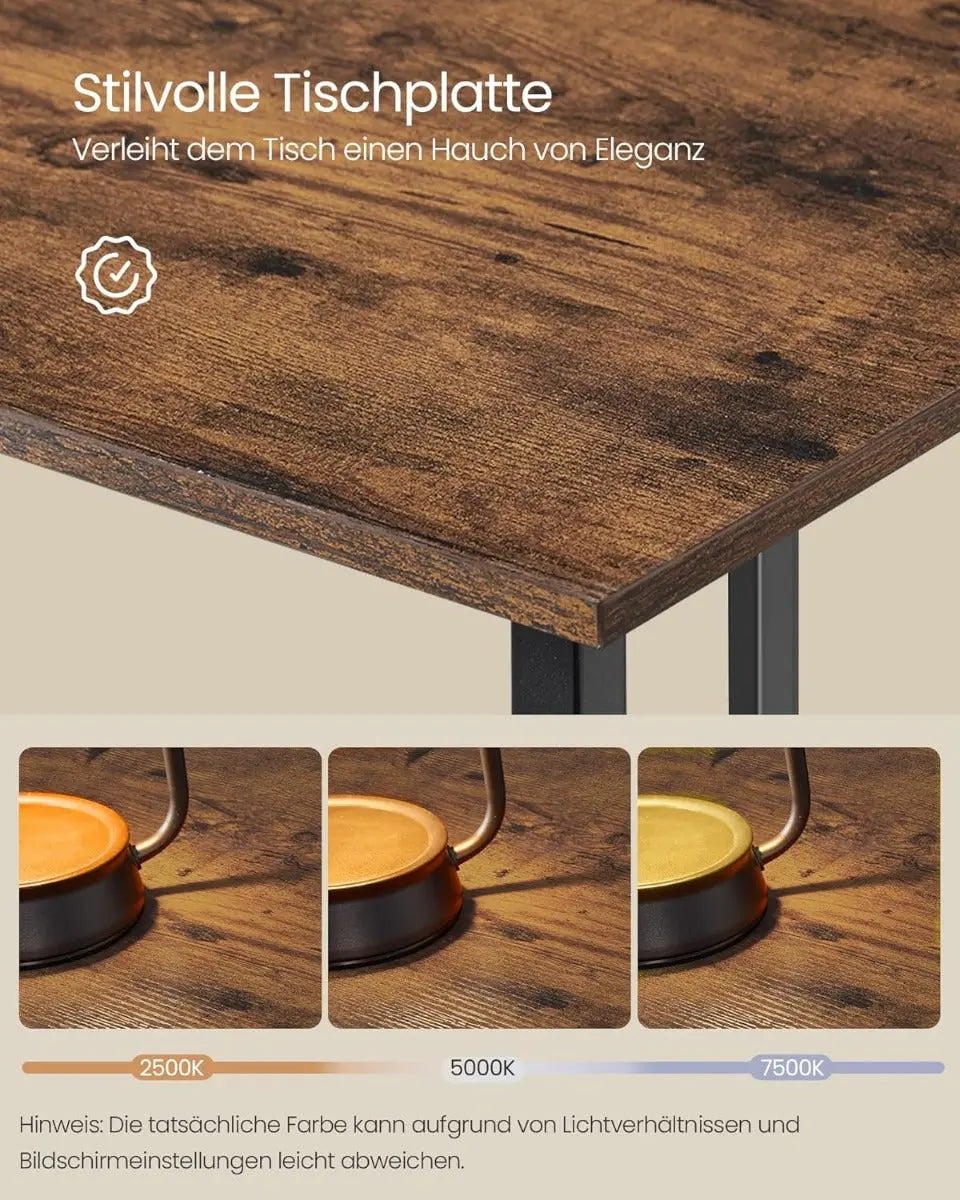 Eckschreibtisch L-Form 3-4 Monitore Rustic Brown Holz von guteszeug.ch