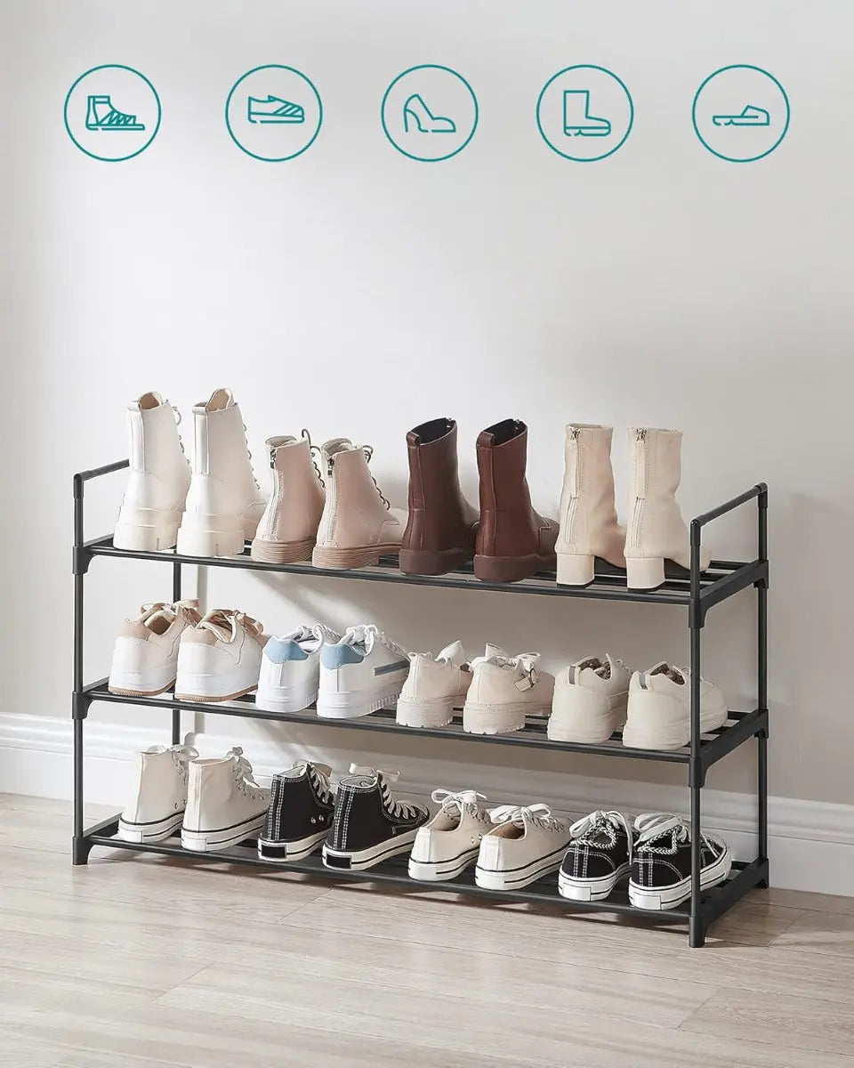 Schuhregal Schuhständer mit 3 Ebenen von Songmics