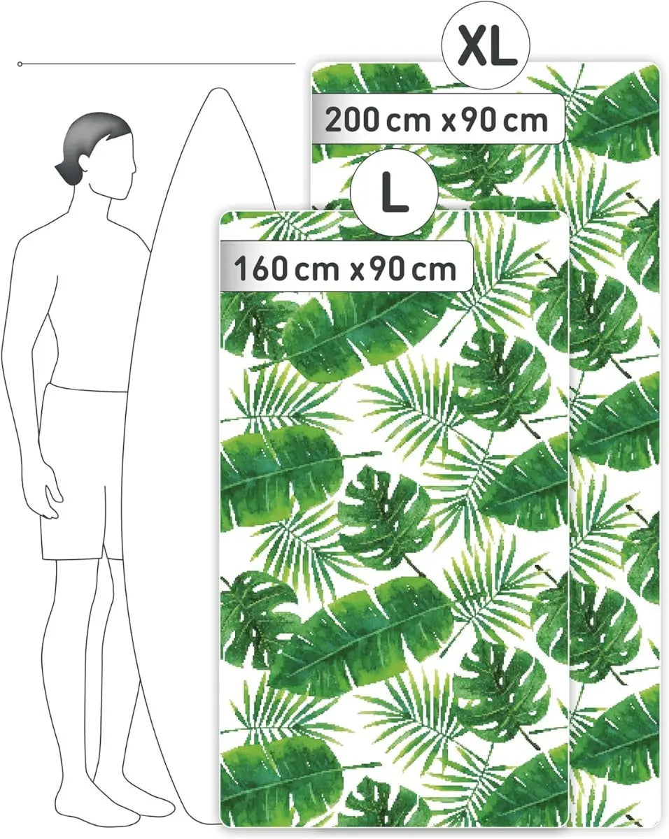 Strandtuch XXL Mikrofaser schnelltrocknendes Badetuch 200x90cm Tropic Leaves von guteszeug.ch