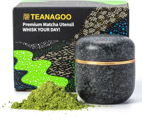 Teedose für Matchapulver Obsidian von TEANAGOO