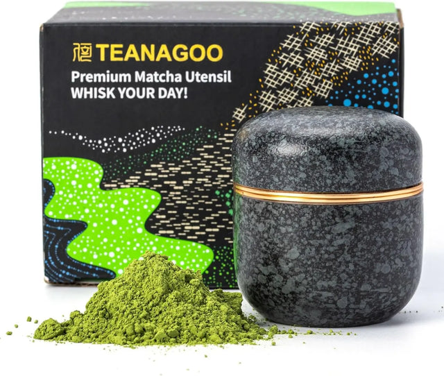 Teedose für Matchapulver Obsidian von TEANAGOO