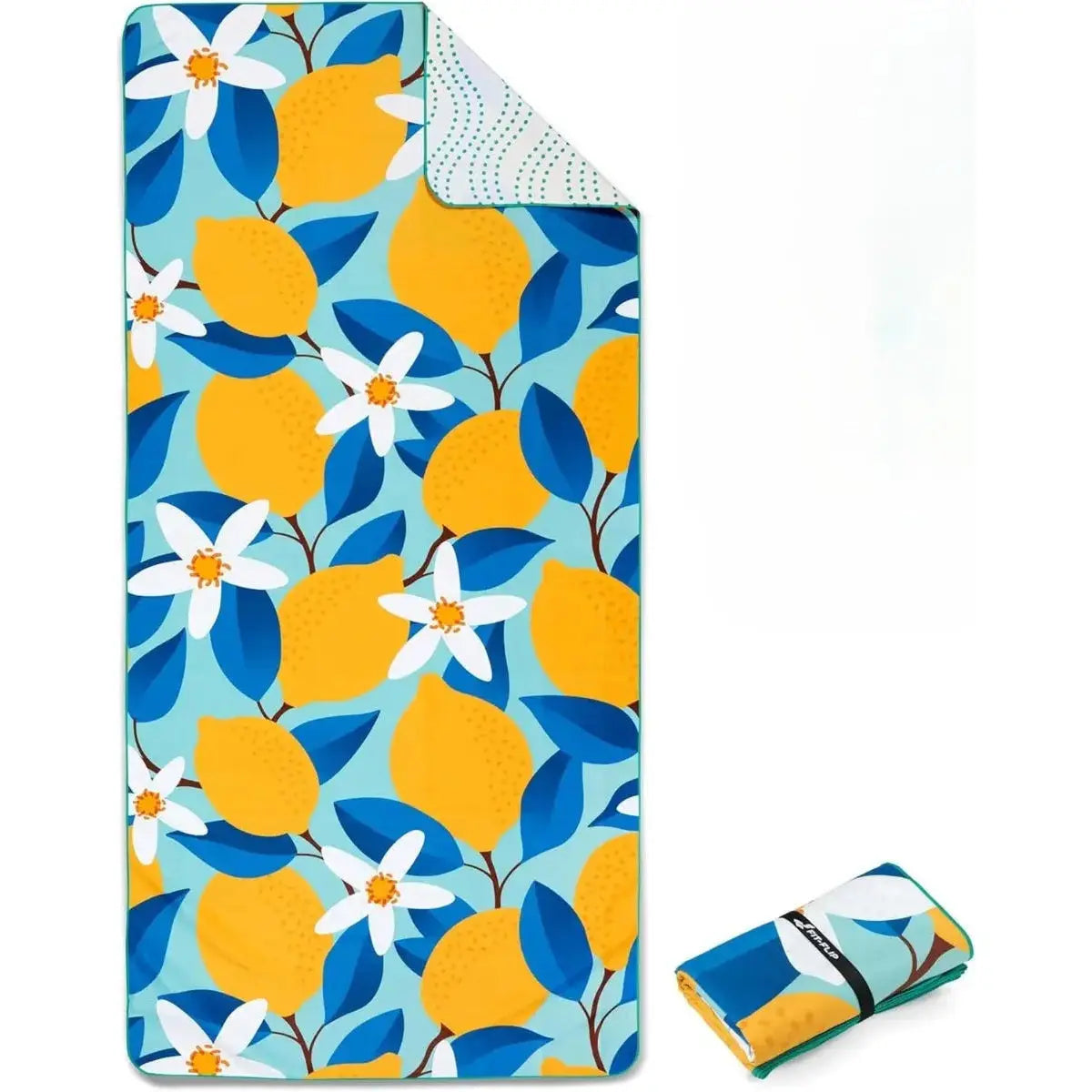 Strandtuch XXL Mikrofaser schnelltrocknendes Badetuch 160x90cm Lemonflowers von guteszeug.ch