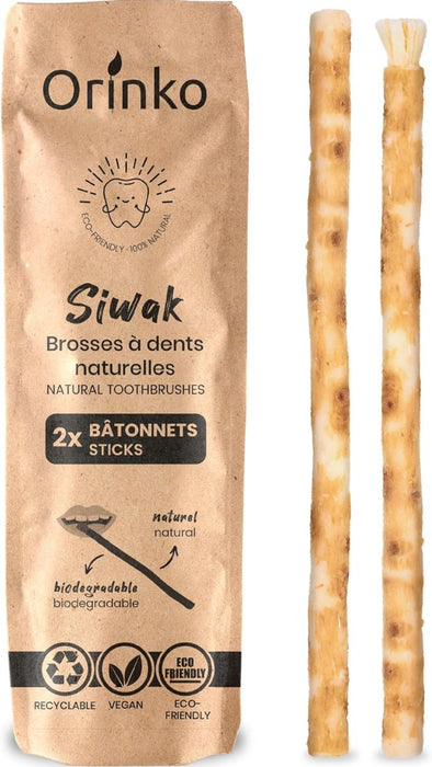 Miswak Natürliche Zahnbürste 2er-Pack von Orinko