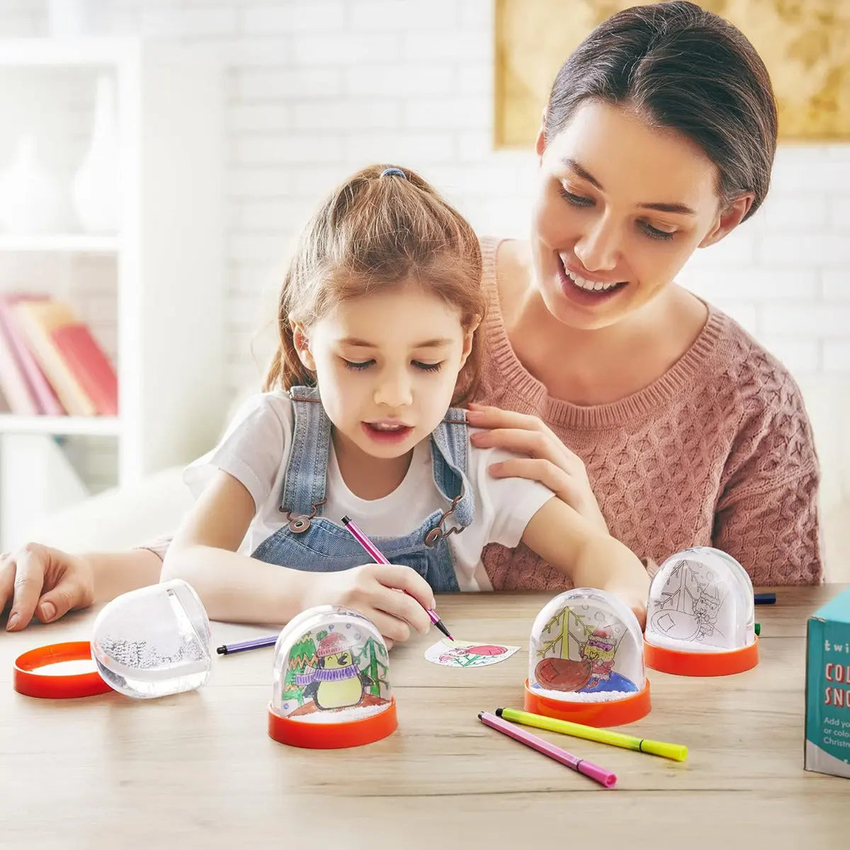 Schneekugel Weihnachten DIY von Twiddlers