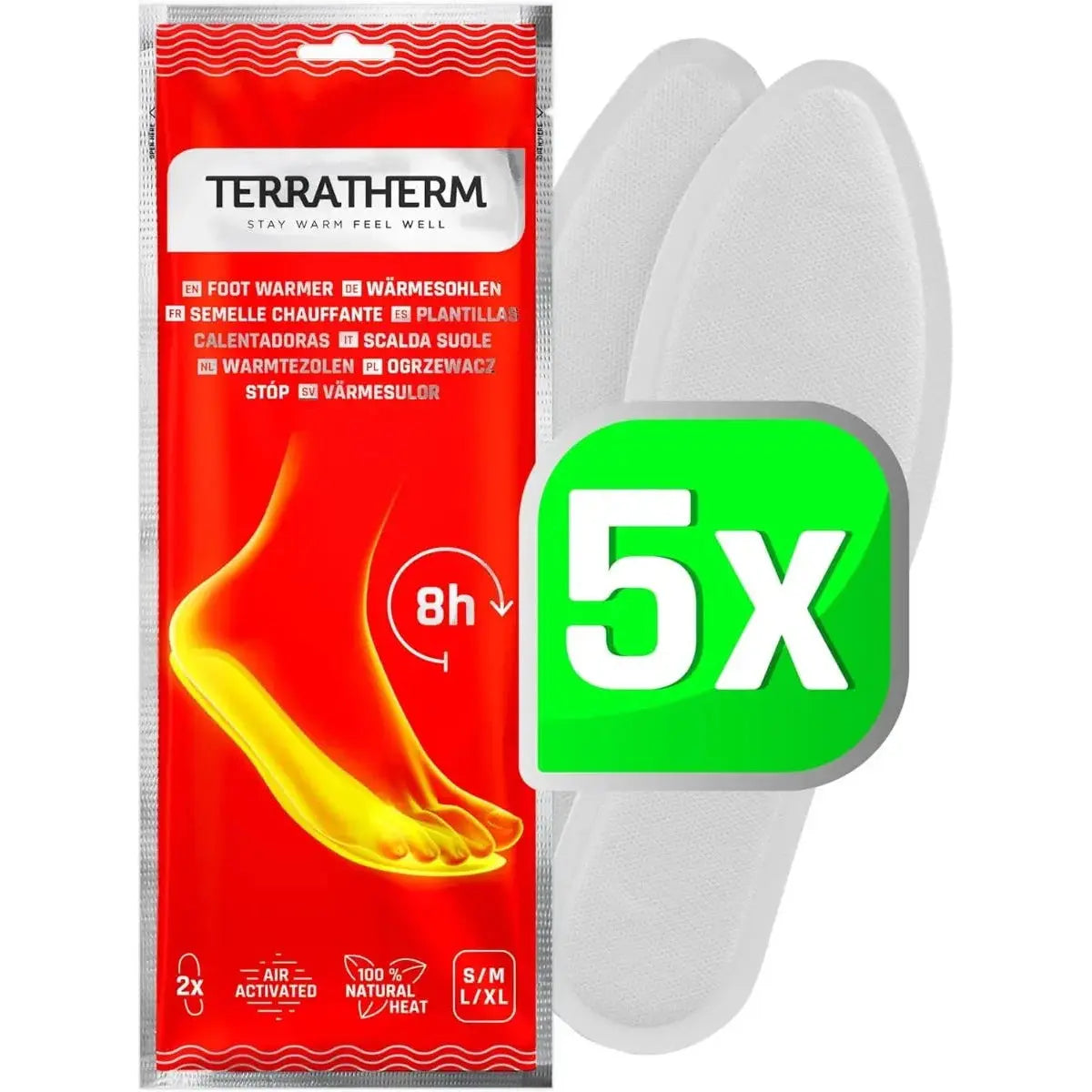 Wärmesohlen 5 Paar Grösse XL von TerraTherm