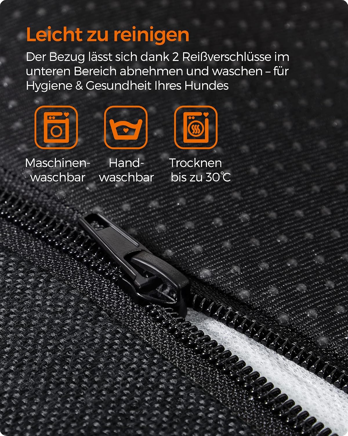 Hundebett XXL 110x75x27 cm Dunkelgrau Plüsch von Songmics