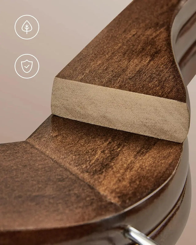 Kleiderbügel Holz Dunkel 20er Set Einkerbungen im Schulterbereich von Songmics