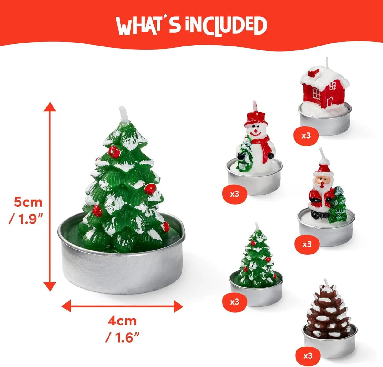 Rechaudkerze Weihnachten 15 Stück von Twiddlers