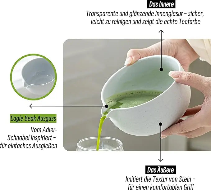 Matcha Set Weiss mit Ausgiessschale 7-tlg. von TEANAGOO