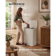Wäschekorb 160 l 2 Fächer faltbar Cappuccino-Beige von Songmics