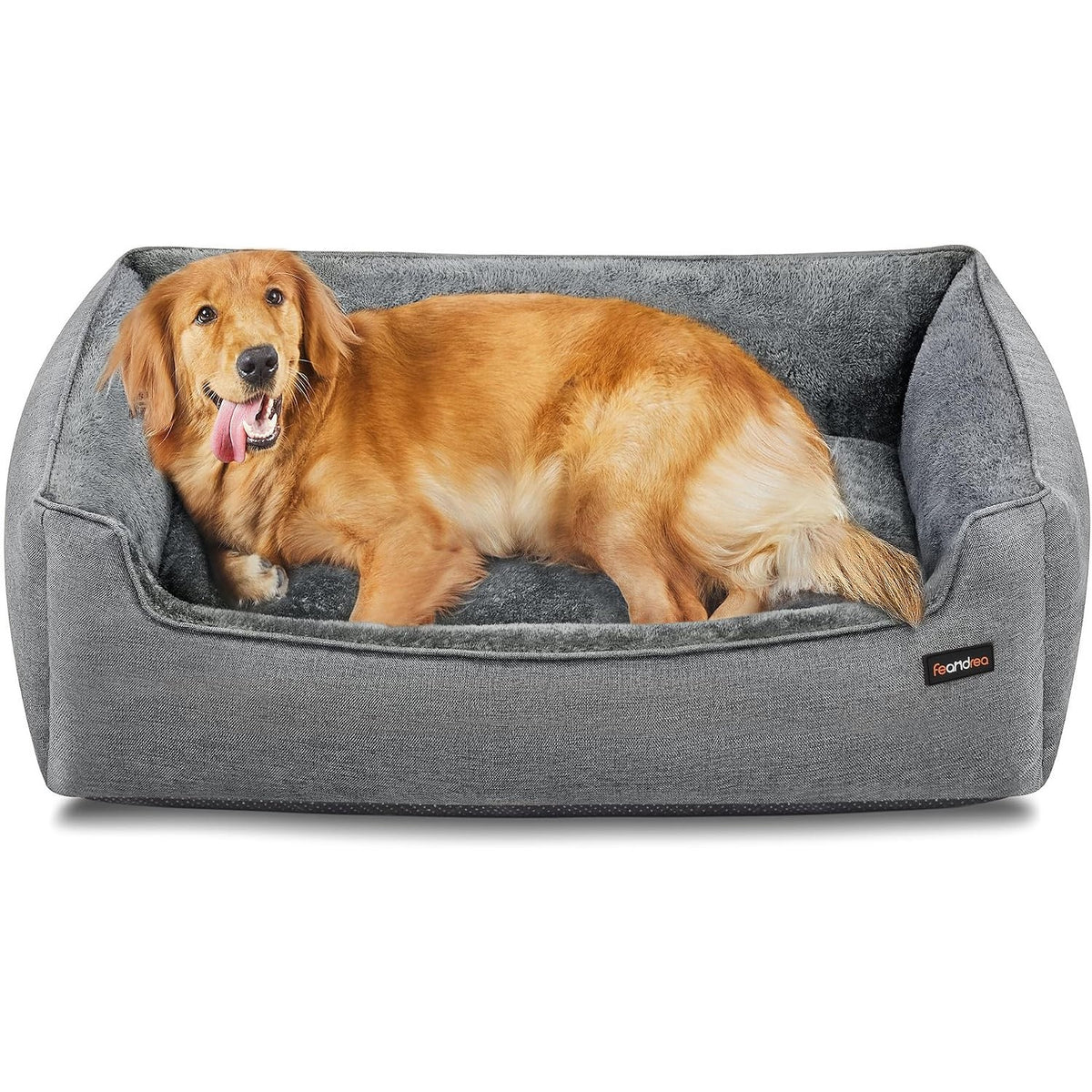 Hundebett XXL Hundesofa 110x75x27 cm Taubengrau von Songmics