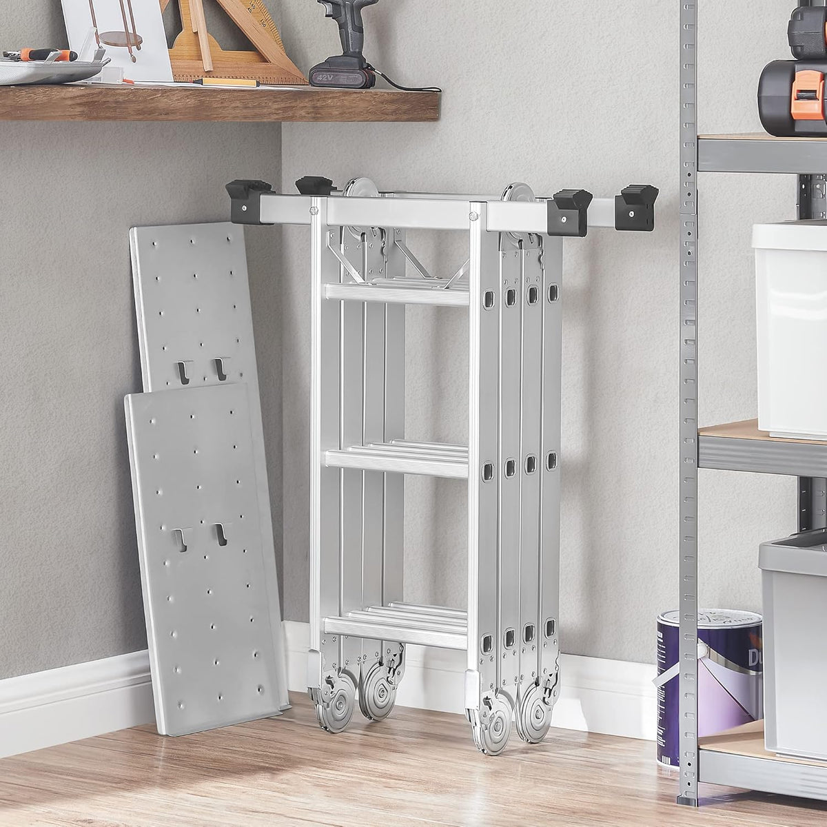 Aluminium Mehrzweckleiter 6-in-1 350 cm 150 kg von Songmics